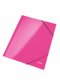 Elasticated Folder Leitz WOW A4 3-flap Cardboard Pink