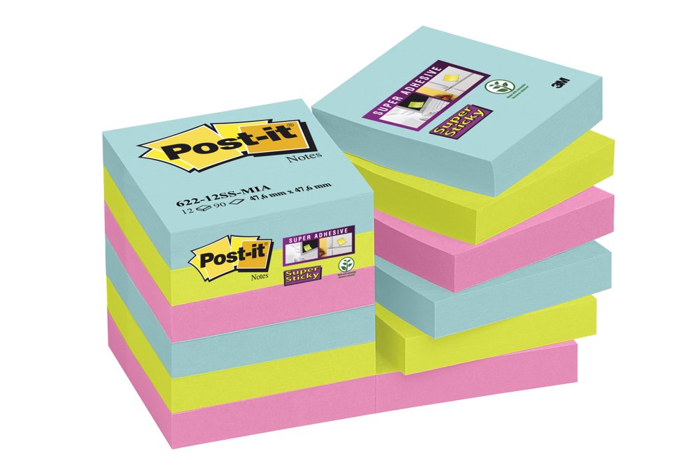 Sticky Notes Cosmic Notepads Post-it® Super Sticky Notes Cosmic Collection 47,6x47,6mm ...