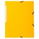 Elasticated Folder Embossed mottled pressboard A4 without Flap Yellow