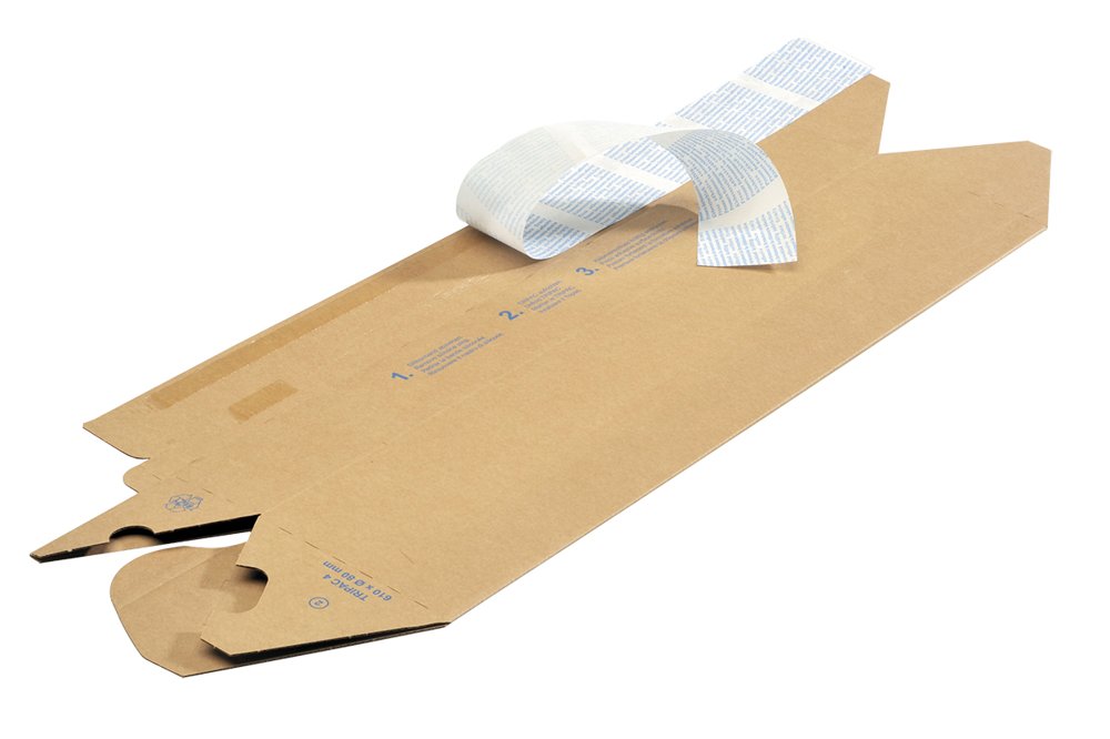 Triangle Tube Card Cardboard tube triangular Tripac 3 BB 430x80mm - Wulff Supplies