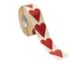 Tagged Hearts 26x42mm red 1000st/rolle