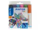 Pintor Marker Set Fun Mix x6 Medium (black, violet, light blue, pink, light green, orange)