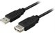 USB 2.0 kabel Deltaco Type A ha - Type A ho 3m Black