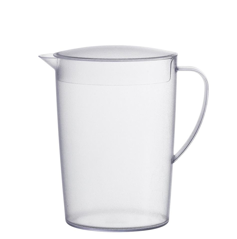2lt Pitcher Pitcher with lid plastic 2L transparent - Wulff Supplies