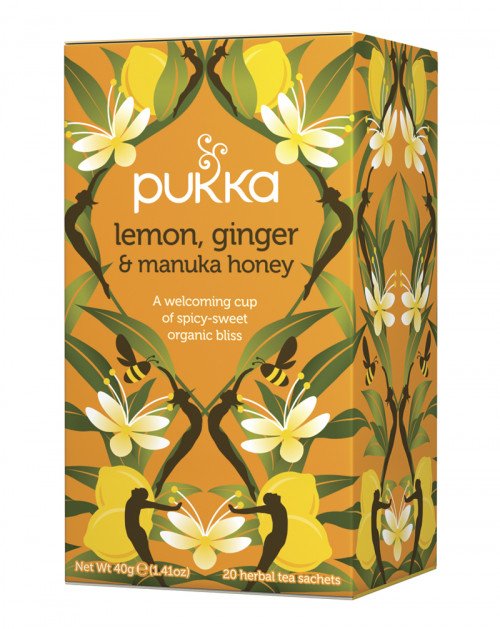 Tisane Pukka Lemon, Ginger & Manuka honey Tea 4x20 bags - Wulff