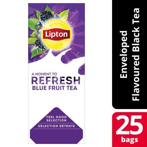 Tea Lipton Black Tea Blue Fruit Enveloped 6x25 bags - Wulff Supplies