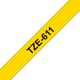 Tape Brother P-Touch TZe611 6mm black on yellow