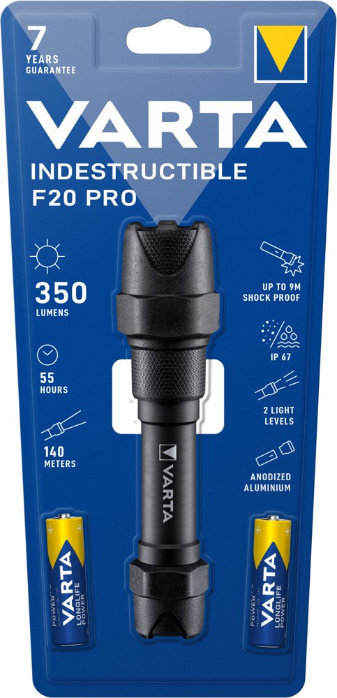 Flashlight Varta Indestructible F20 Pro 2AA - Wulff Supplies