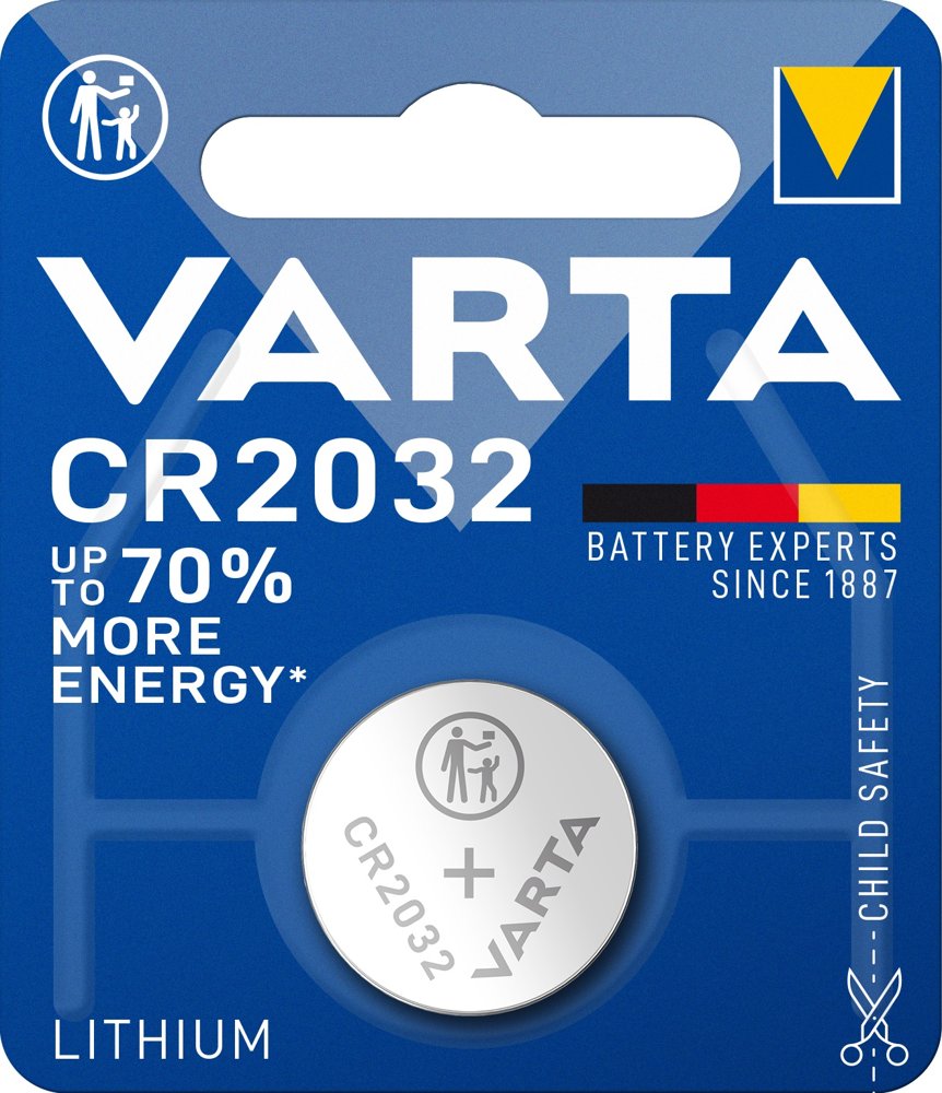 Varta 6032101401 CR 2032 Pile Lithium 5 Pièces 