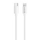 Charge and sync cable USB-C Lightning 1m white