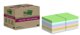 Post-It® Super Sticky 100 % Recycled Notes 76x76mm mixed coulurs