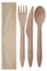Birchwood Cutlery Kit knife, fork, spoon, napkin