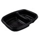 Tray 2-compartment PP 1250ml black