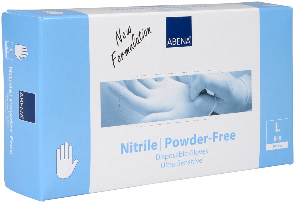 Disposable glove Abena Ultra Sensitive nitrile powder-free L - Wulff  Supplies