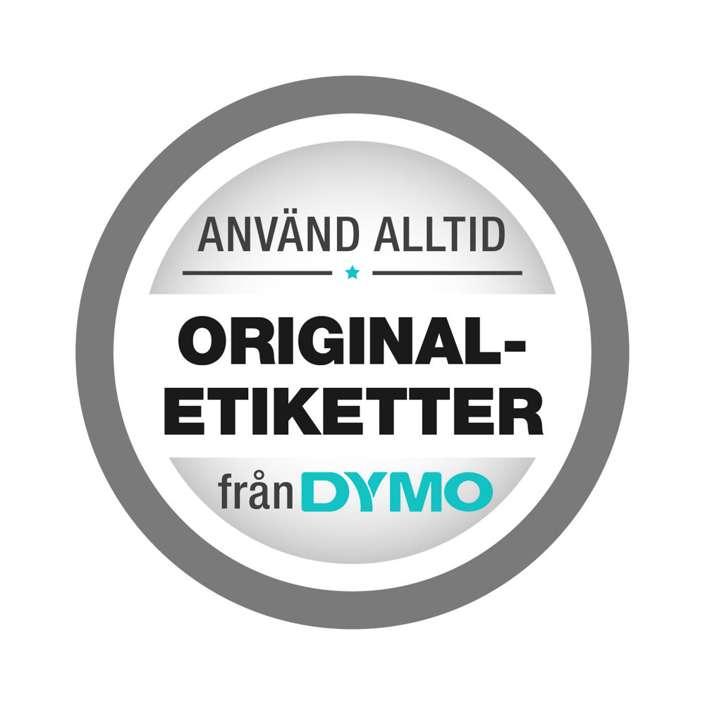 Märktejp DYMO XTL Flexible Cable Wrap Labels 12mm svart på vit Wulff